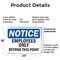 Signmission Employees Only Beyond This Point OSHA Notice Sign, Plastic, 24in W x 18in L, 2PK OS-2PACK-NS-P-1824-L-15607 - alternate 7